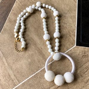 White Kate Spade Bubble Necklace